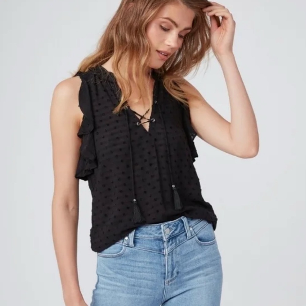 PAIGE Amala Flutter‎ Sleeve Tank Top